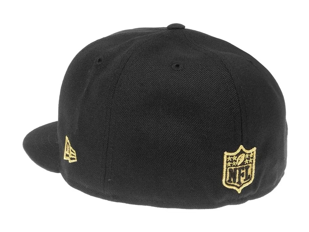 New Era New England Patriots All About Black and Gold 59Fifty Fitted Hat