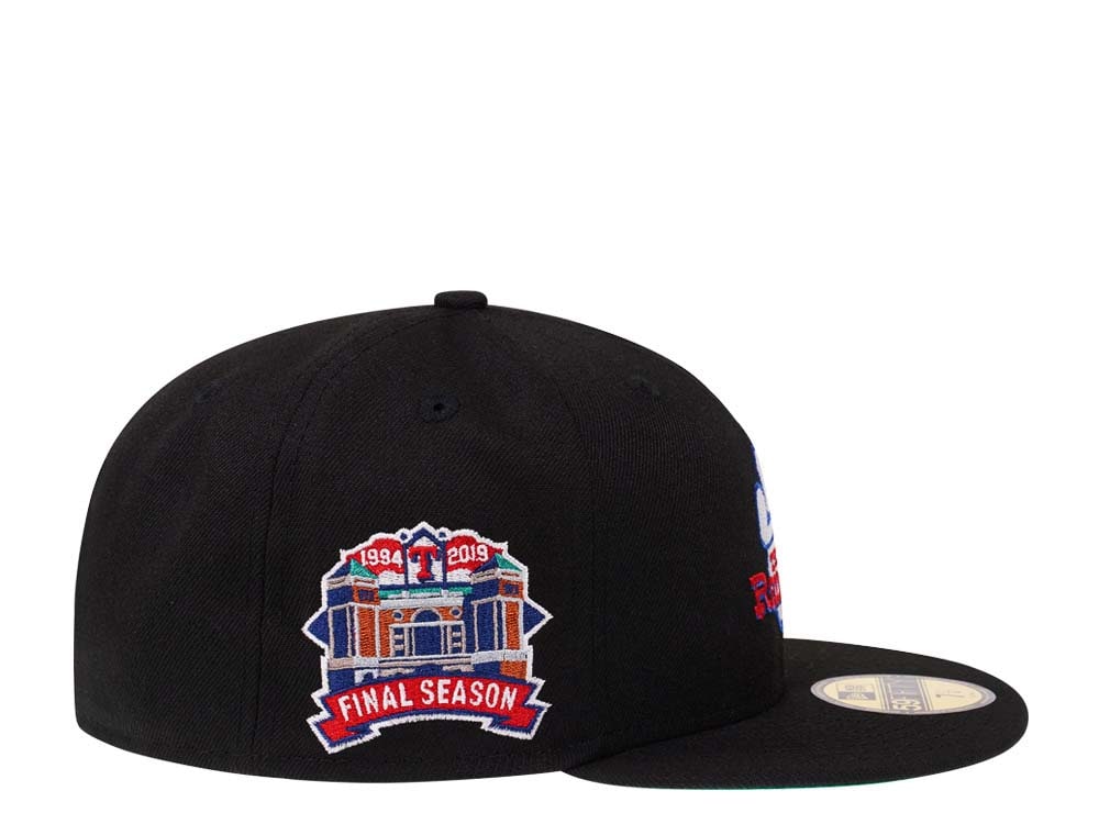 New Era Texas Rangers Final Seasons Black Throwback Edition 59Fifty Fitted Hat