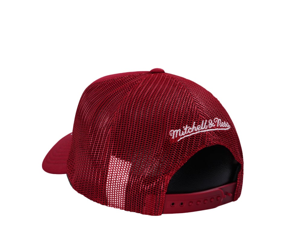 Mitchell & Ness Miami Heat Red Trucker Adjustable Fit Snapback Hat