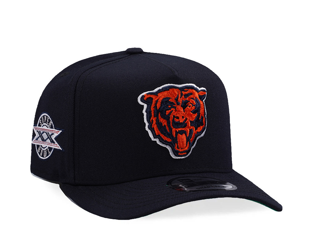 New Era Chicago Bears Super Bowl XX Navy Prime Edition 9Fifty A Frame Snapback Cap
