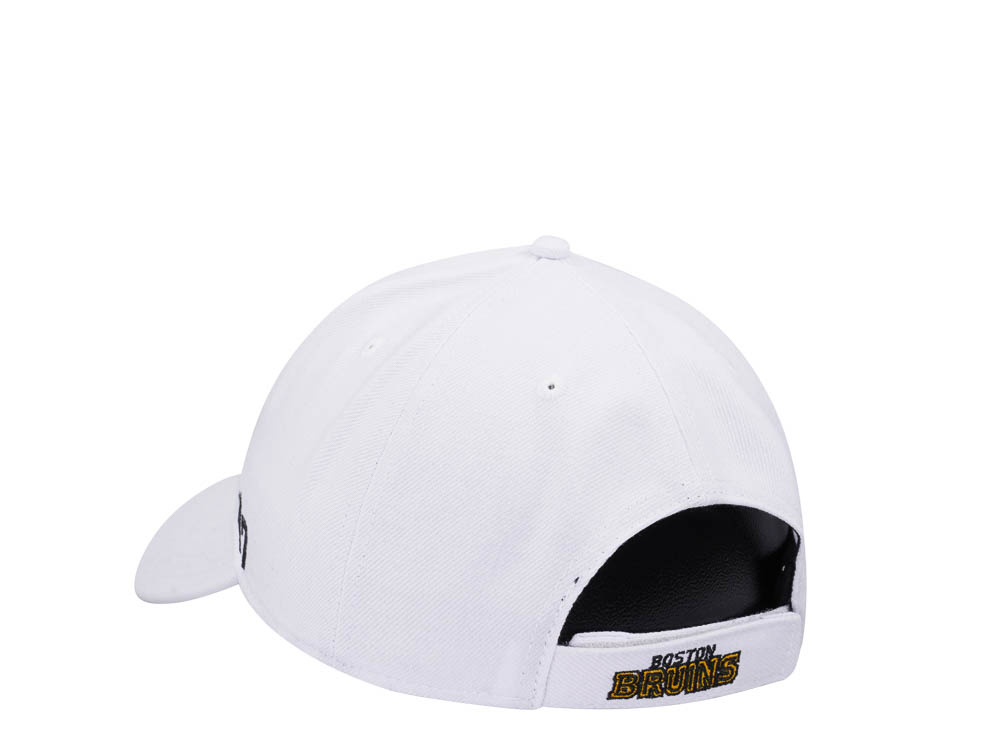 47Brand Boston Bruins White MVP Snapback Hat