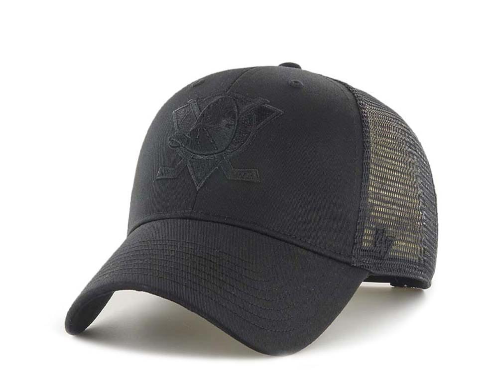 47Brand Anaheim Ducks Black Branson Classic Trucker Snapback Hat