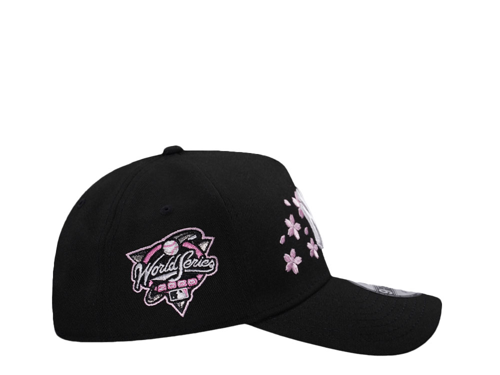 New Era New York Yankees World Series 2000 Cherry Blossom Black Pink Edition 9Forty A Frame Snapback Cap