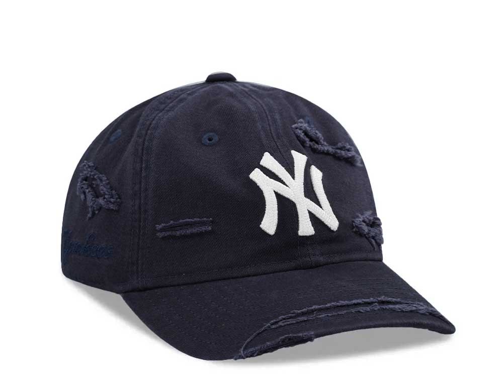 New Era New York Yankees Navy Washed Distress 9Twenty Strapback Hat