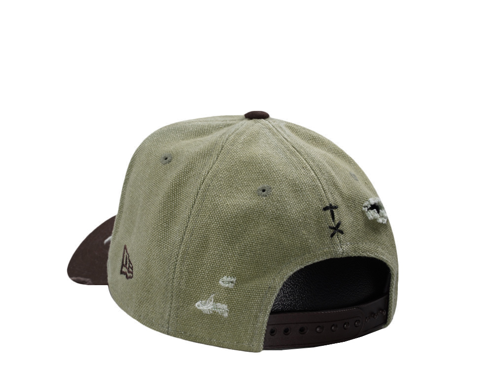 New Era Anaheim Ducks 10th Anniversary Washed Canvas Rifle Green Two Tone Edition 9Forty A Frame Snapback Cap