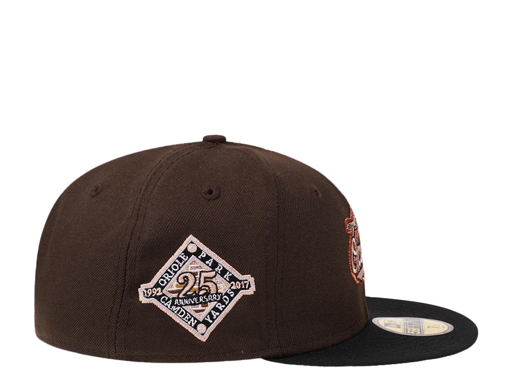 New Era Baltimore Orioles 25th Anniversary Coffee Peach Edition 59Fifty Fitted Hat