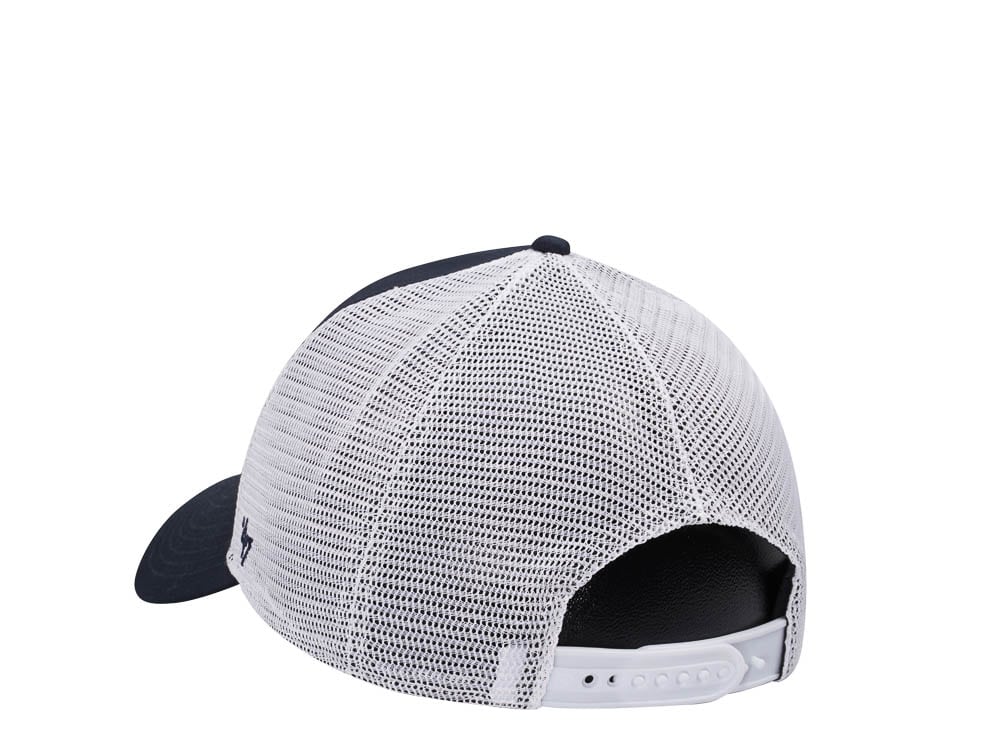 47Brand Cleveland Guardians Navy Branson Mesh All MVP Trucker Snapback Hat