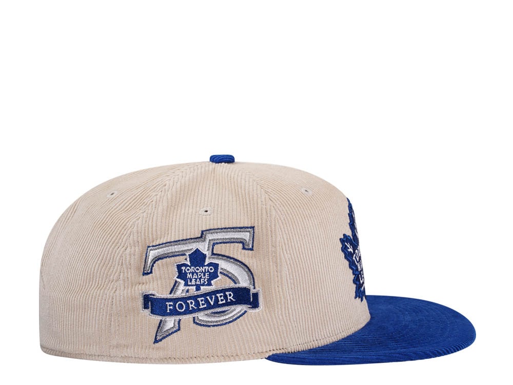 Mitchell & Ness Toronto Maple Leafs 75th Anniversary Two Tone Cord Edition Dynasty Fitted Hat