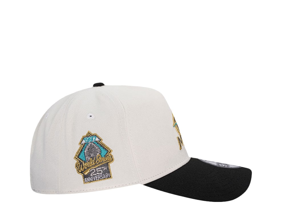 New Era Miami Marlins 25th Anniversary Chrome Gold Two Tone Edition 9Forty A Frame Snapback Hat
