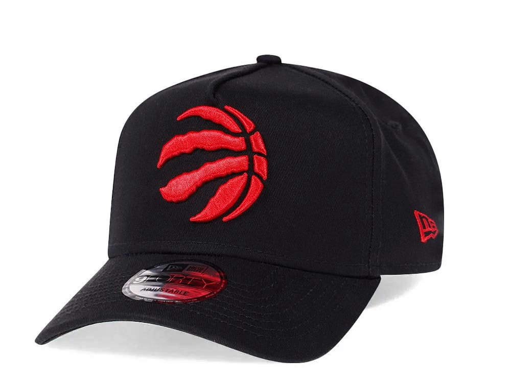 New Era Toronto Raptors Black 9Forty A Frame Snapback Hat