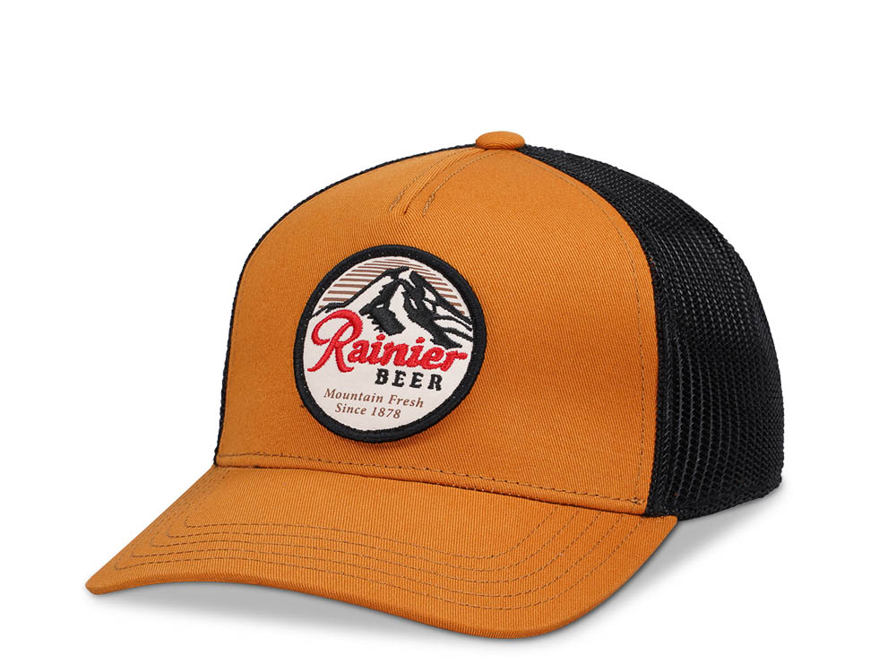 American Needle Rainier Twill Valin Patch Hazel Trucker Snapback Hat