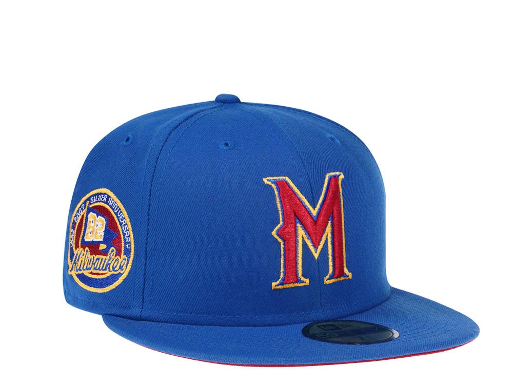 New Era Milwaukee Brewers Silver Anniversary 1982 Golden Goal Edition 59Fifty Fitted Hat