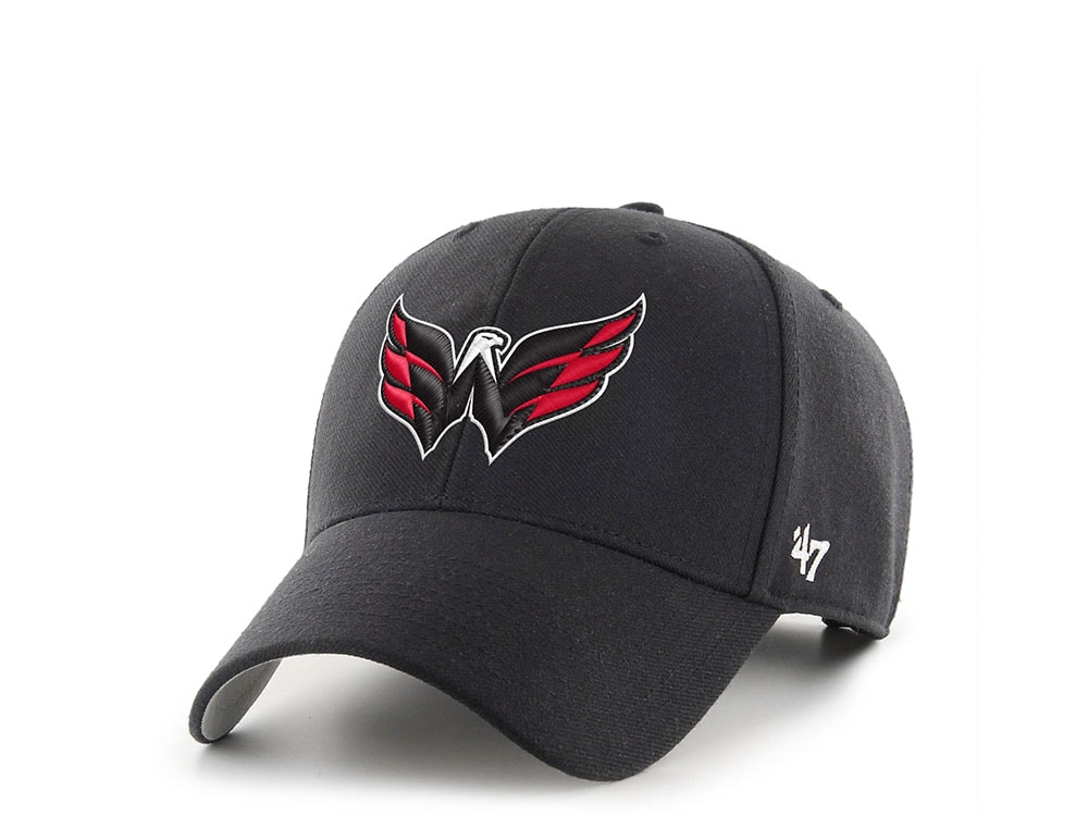 47Brand Washington Capitals Black Classic Strapback Hat
