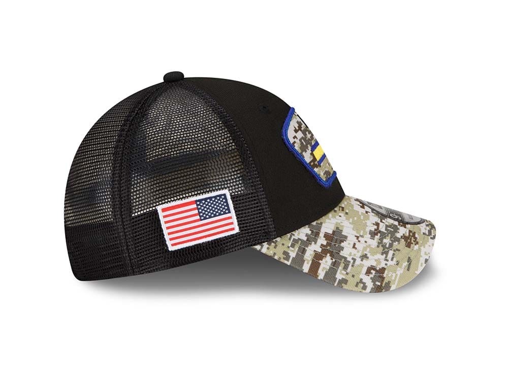 New Era Los Angeles Rams Salute to Service 21 9Forty Trucker Snapback Hat