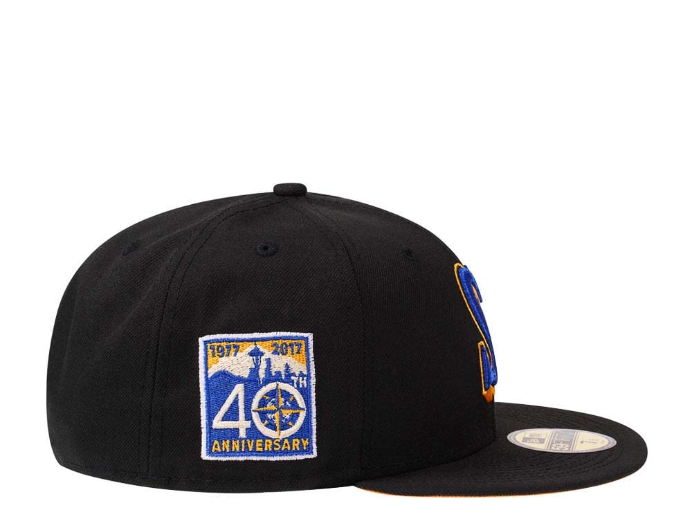 New Era Seattle Mariners 40th Anniversary Black Yellow Edition 59Fifty Fitted Hat