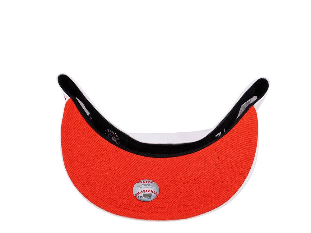 New Era Miami Marlins White Orange Pop Edition 59Fifty Fitted Hat