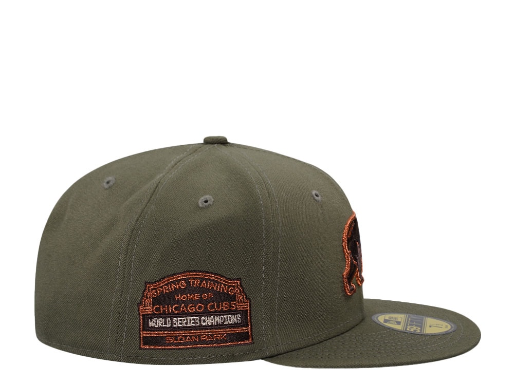 New Era Chicago Cubs Spring Training Sloan Park Olive Copper Prime Edition 59Fifty Fitted Hat