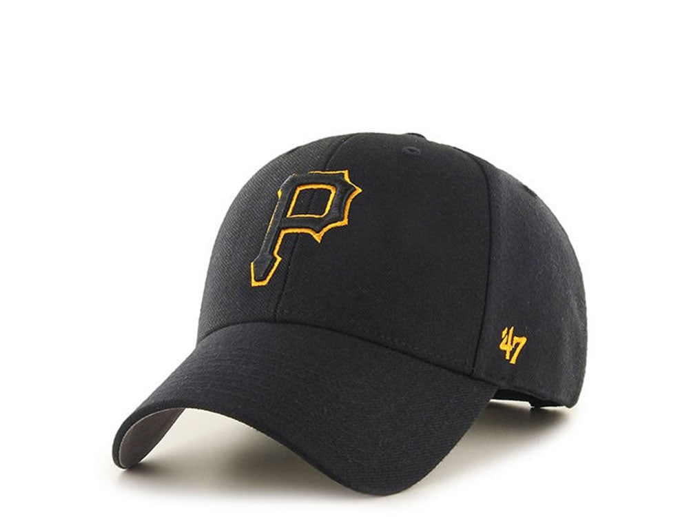 47Brand Pittsburgh Pirates Black and Yellow Classic Strapback Hat