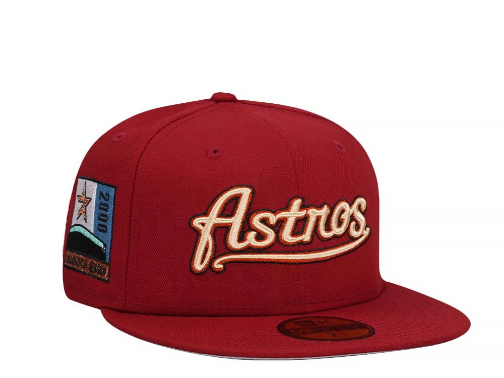 New Era Houston Astros Inaugural Season 2000 Brick Red Classic Edition 59Fifty Fitted Hat
