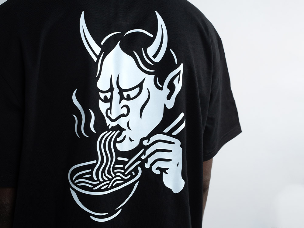 Parallel Union T-Shirt Ramen Devil Black Oversize Edition