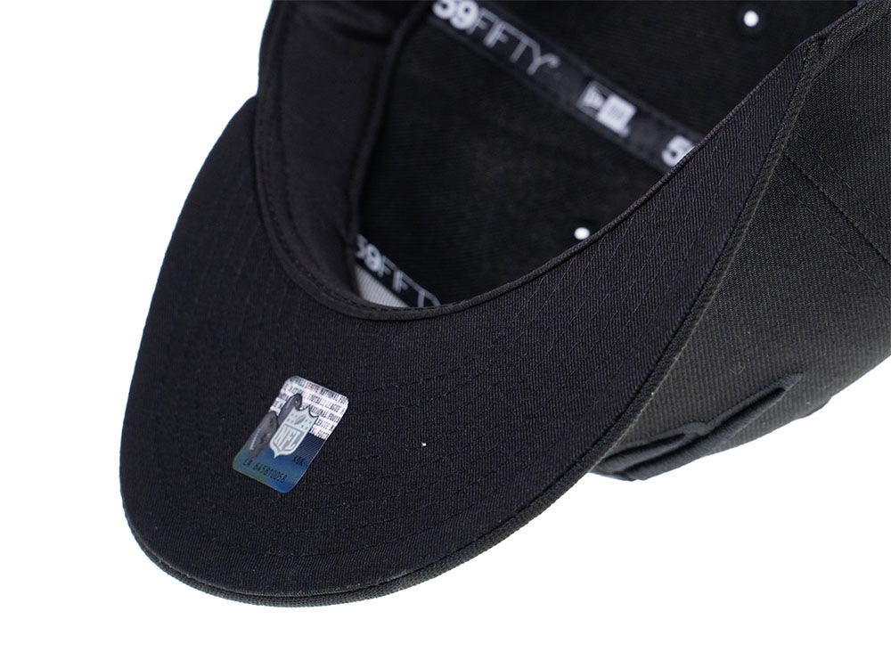 New Era New England Patriots Black on Black 59Fifty Fitted Hat