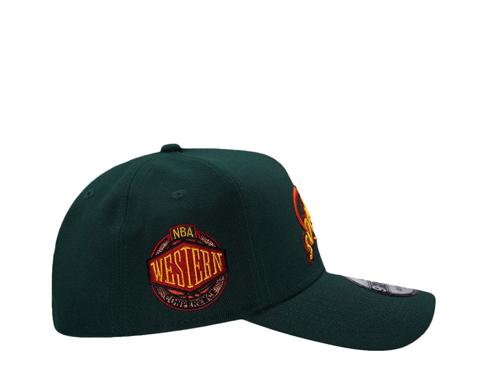 New Era Seattle Supersonics NBA Western Conference Dark Green Prime Edition 9Forty A Frame Snapback Cap