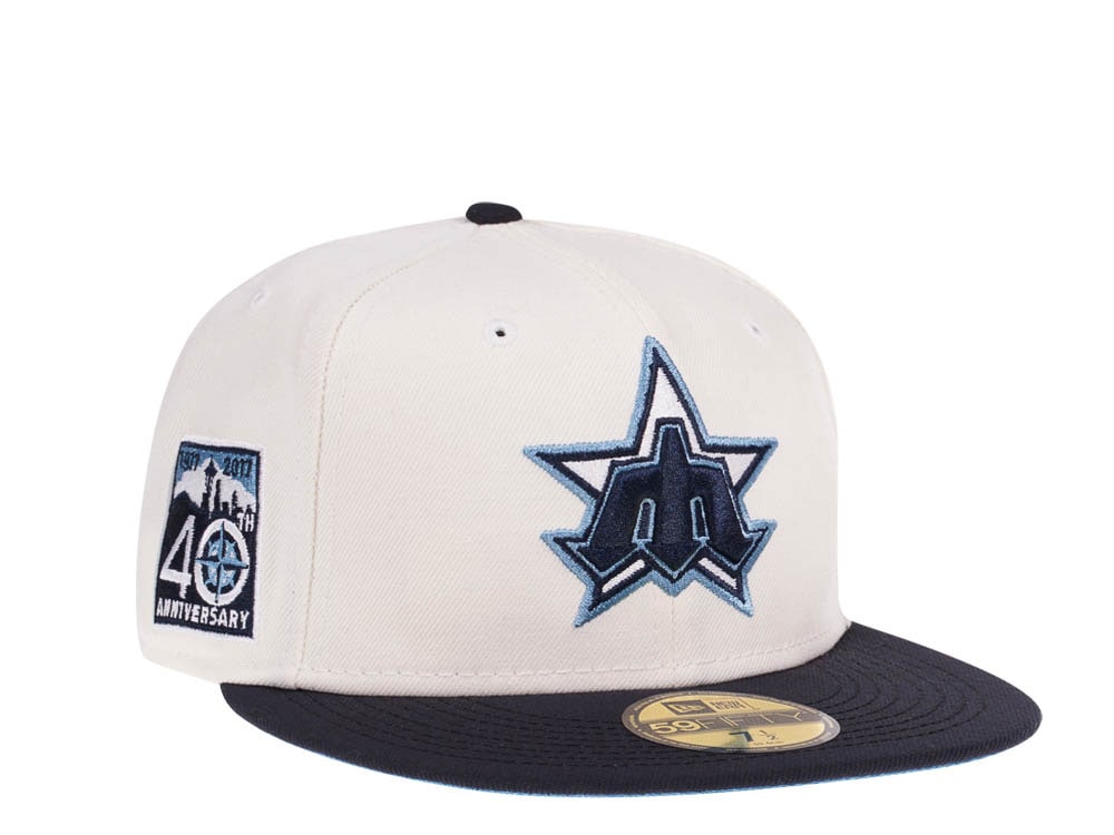 New Era Seattle Mariners 40th Anniversary Chrome Navy Prime Edition 59Fifty Fitted Hat