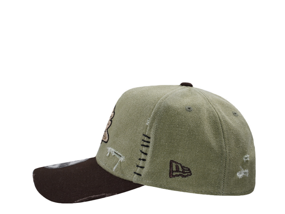 New Era Anaheim Ducks 10th Anniversary Washed Canvas Rifle Green Two Tone Edition 9Forty A Frame Snapback Cap