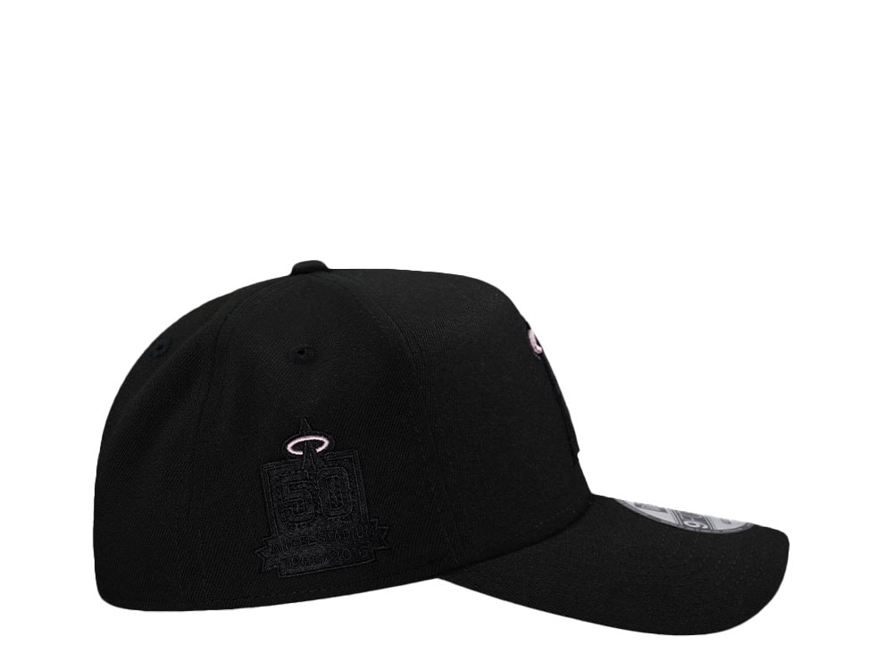 New Era Anaheim Angels 50th Anniversary Black Pink Edition 9Forty A Frame Snapback Hat