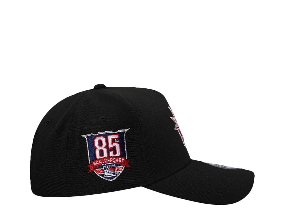 New Era New York Rangers 85th Anniversary Black Prime Edition 9Forty A Frame Snapback Hat