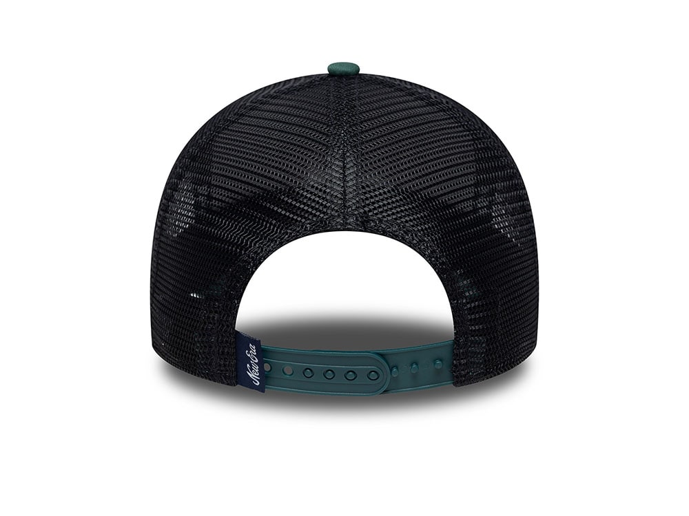 New Era Patch Dark Green 9Forty A Frame Trucker Snapback Cap