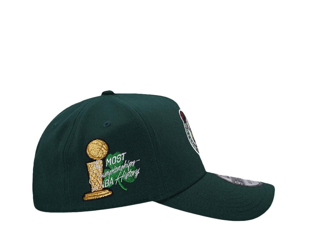 New Era Boston Celtics Most Championships in NBA Prime Edition 9Forty A Frame Snapback Hat