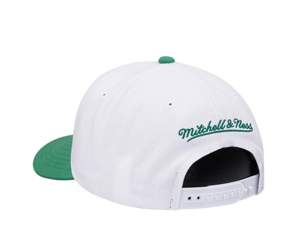 Mitchell & Ness Boston Celtics Team Two Tone 2.0 Pro White Snapback Hat