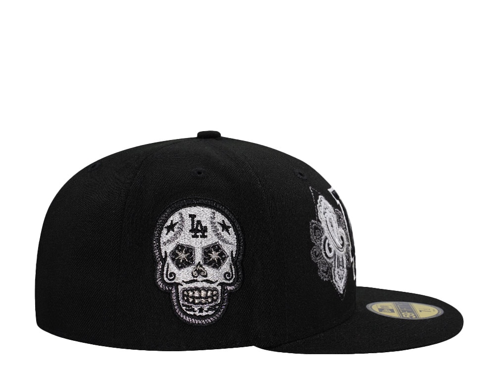 New Era Los Angeles Dodgers Skull Black Prime Edition 59Fifty Fitted Cap