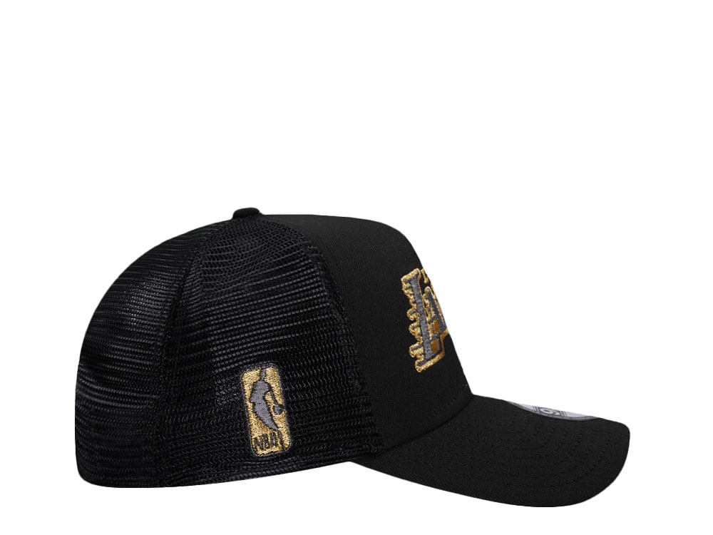 New Era Los Angeles Lakers Black Gold Classic Trucker Edition A Frame 9Forty Hat
