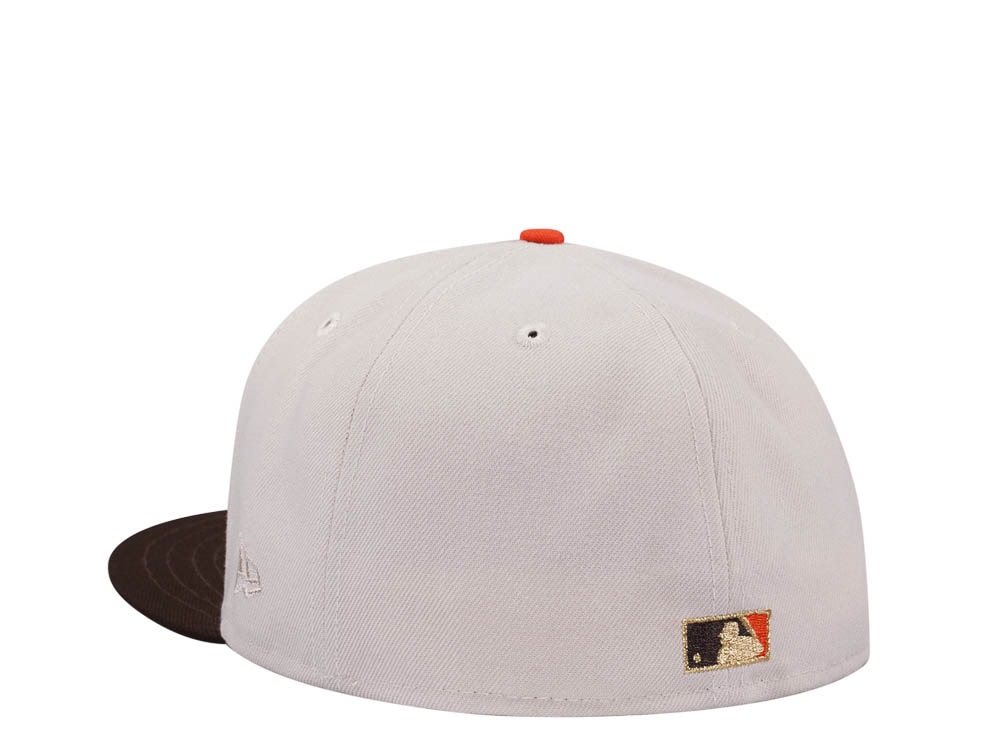 New Era Baltimore Orioles 30th Anniversary Stone Gold Two Tone Edition 59Fifty Fitted Hat