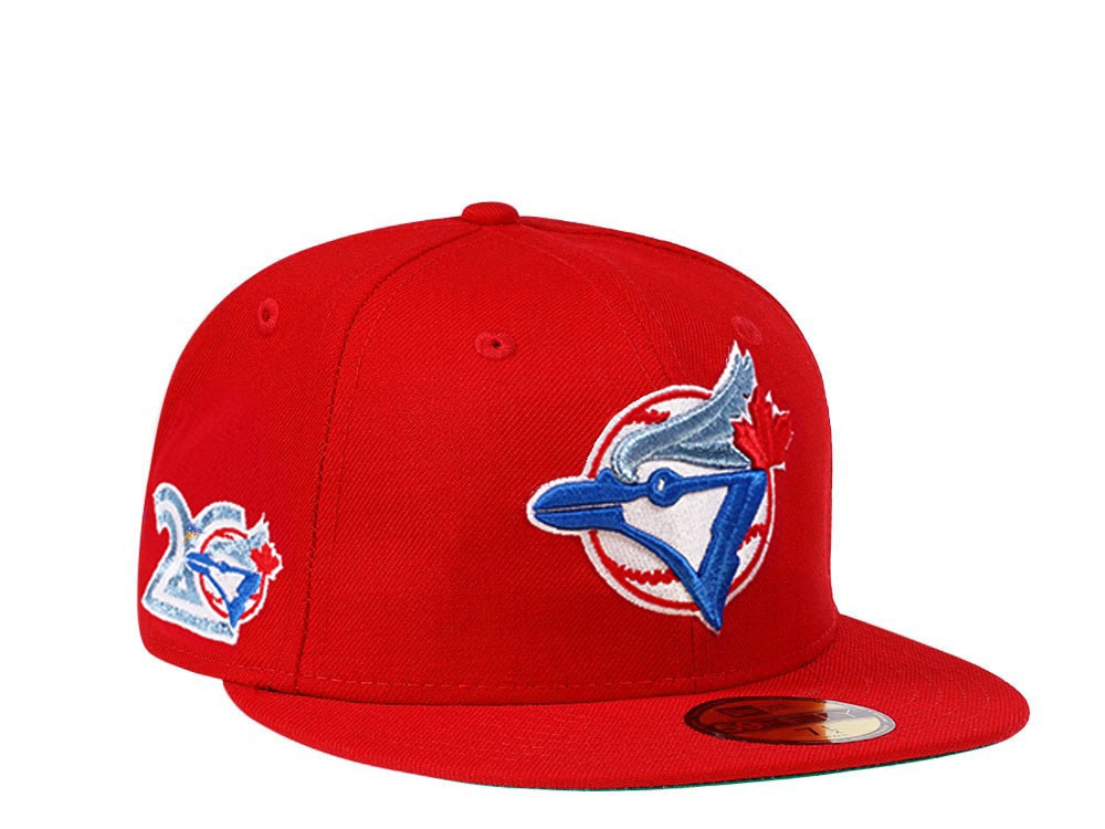 New Era Toronto Blue Jays 20th Anniversary Red Glacier Blue Edition 59Fifty Fitted Hat