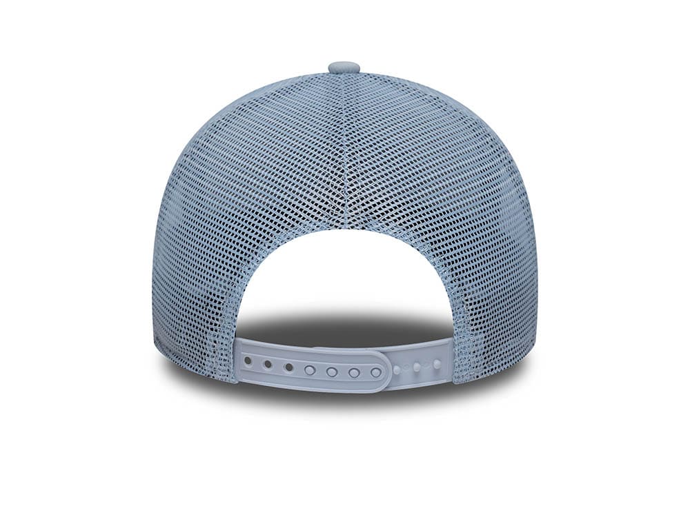 New Era Oval Foam Patch Sky Blue 9Forty A Frame Trucker Snapback Cap