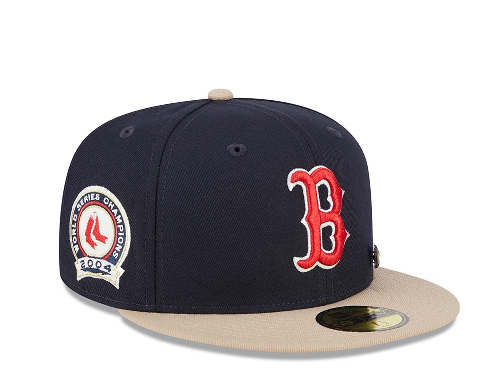 New Era Boston Red Sox World Series Champions 2004 Varsity Pin Two Tone Edition 59Fifty Fitted Hat