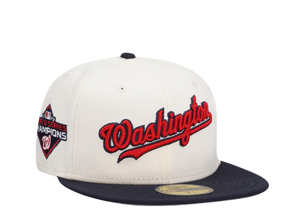 New Era Washington Nationals World Series Champions 2019 Classic Chrome Two Tone Edition 59Fifty Fitted Hat