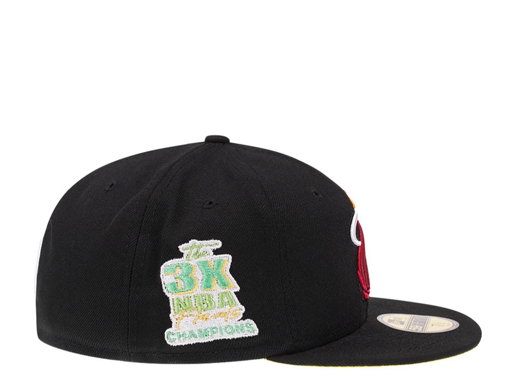 New Era Miami Heat Citruspop Patch The 3x NBA Finals Champions 59fifty Fitted Hat