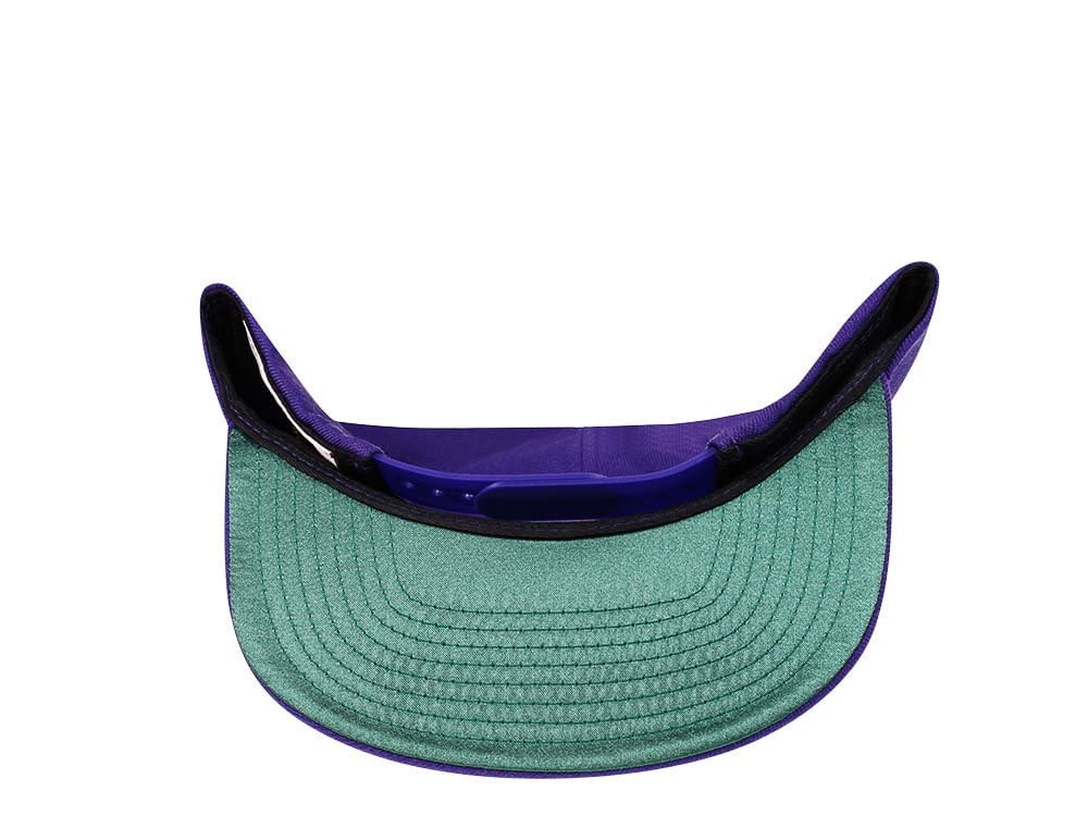 Mitchell & Ness Los Angeles Lakers HWC Zig Zag Satin Undervisor Snapback Hat