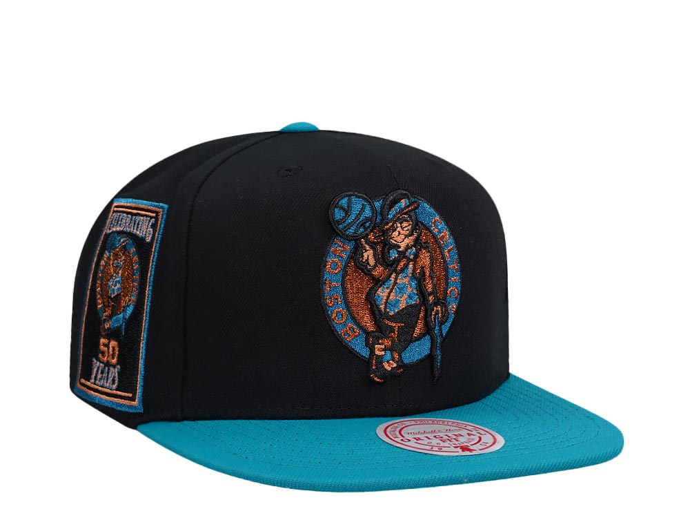 Mitchell & Ness Boston Celtics 50th Anniversary Make Cents Black Two Tone Edition Snapback Hat