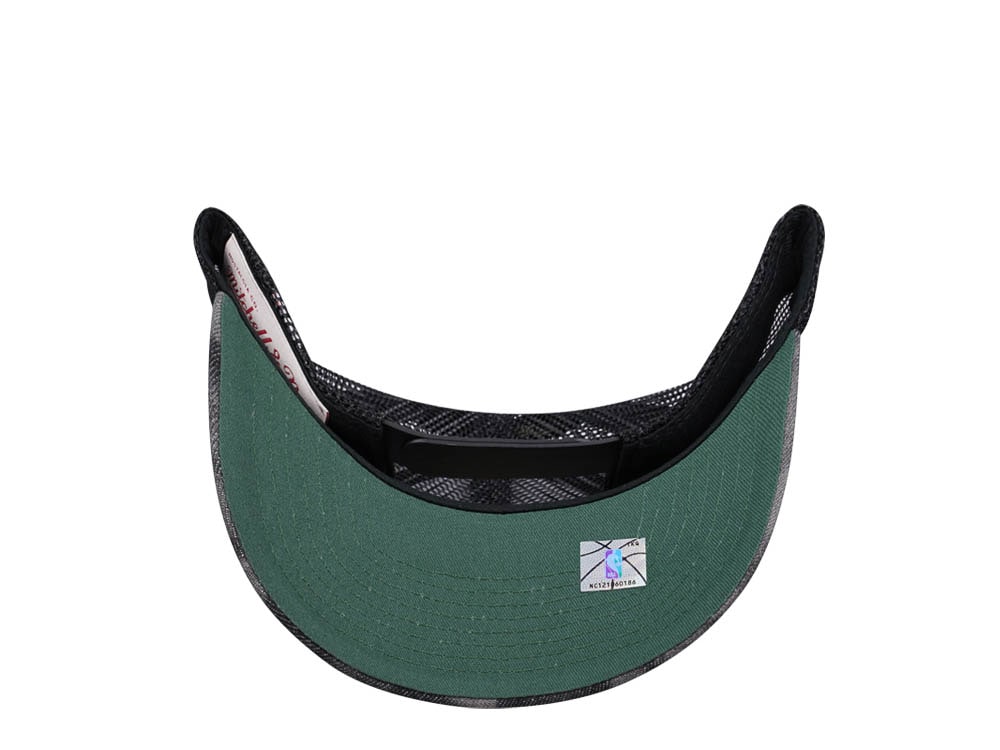 Mitchell & Ness Seattle Supersonics Burnt Ends Black Trucker Snapback Hat