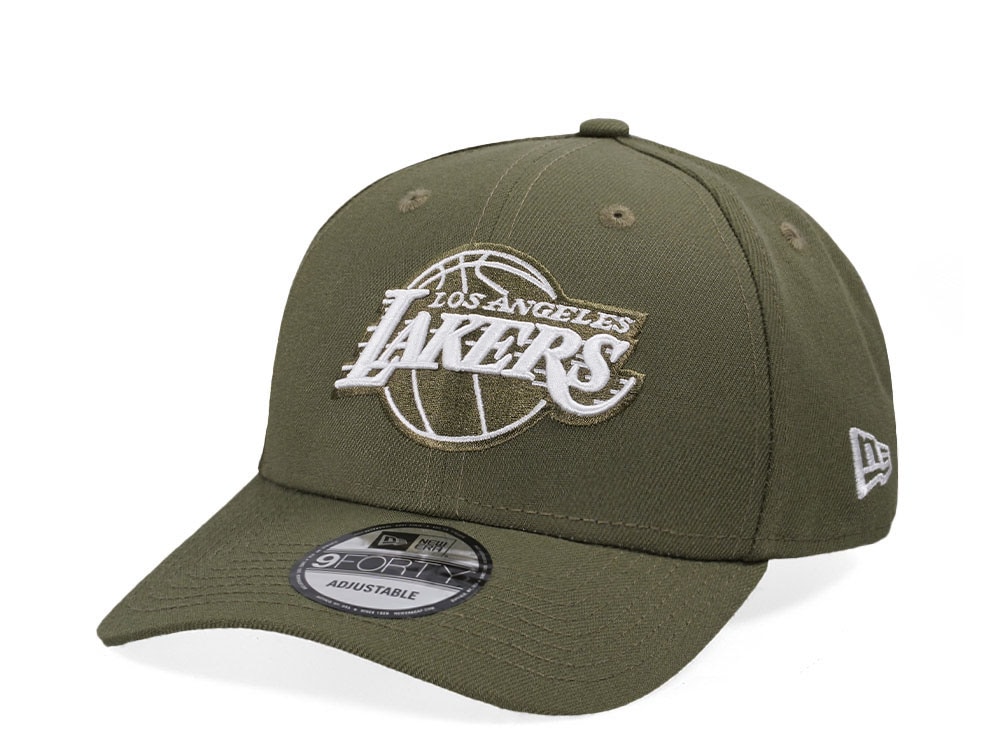 New Era Los Angeles Lakers Olive Edition 9Forty Snapback Hat