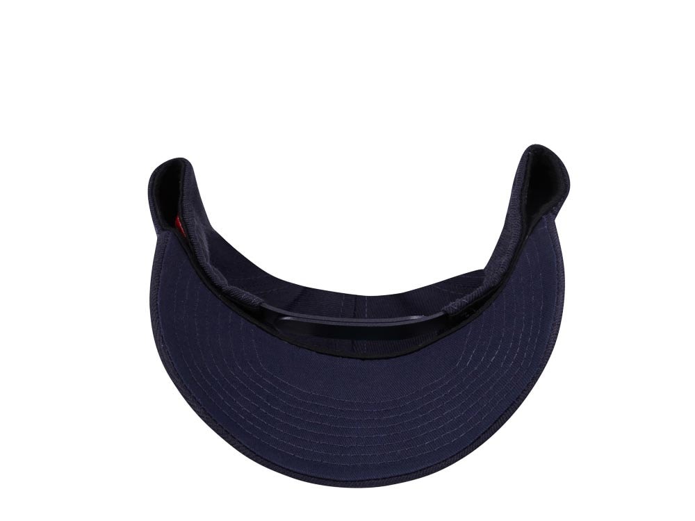 American Needle Edmonton Oilers Navy Stadium Curved Snapback Hat