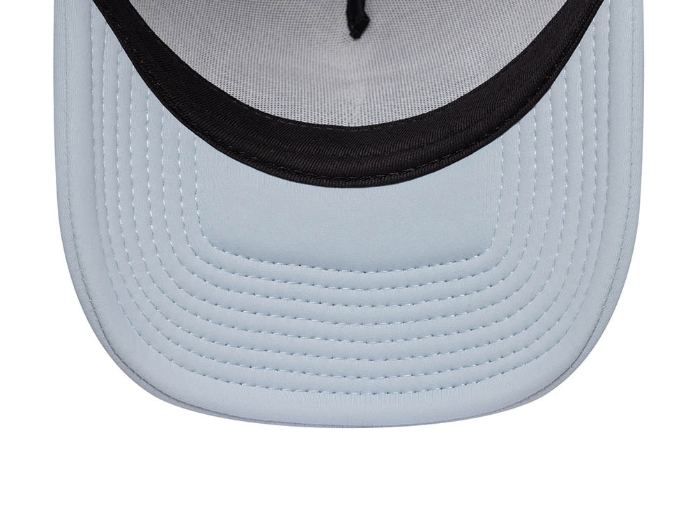 New Era Oval Foam Patch Sky Blue 9Forty A Frame Trucker Snapback Cap