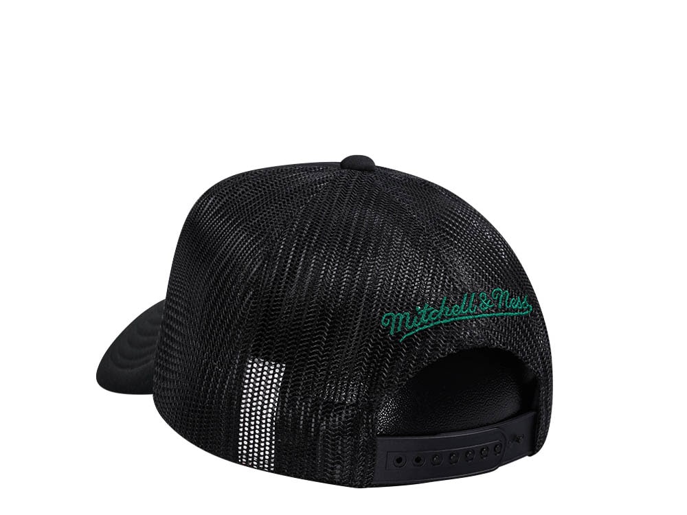 Mitchell & Ness Boston Celtics Black Billboard Trucker Snapback Hat
