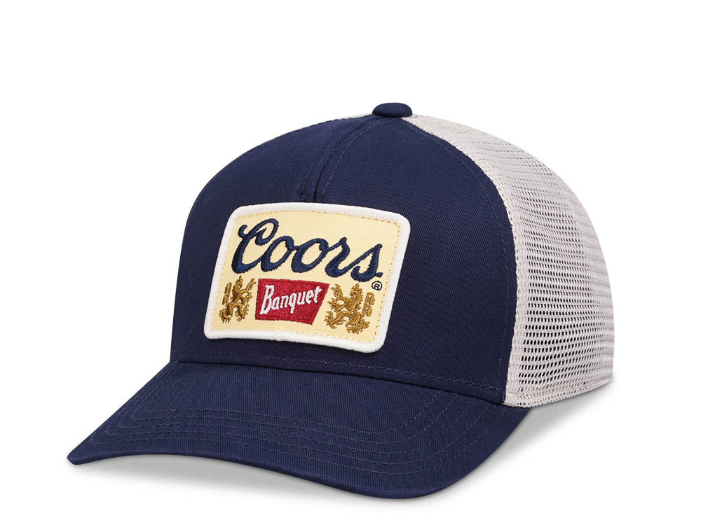 American Needle Miller Coors Valin Navy Trucker Snapback Hat