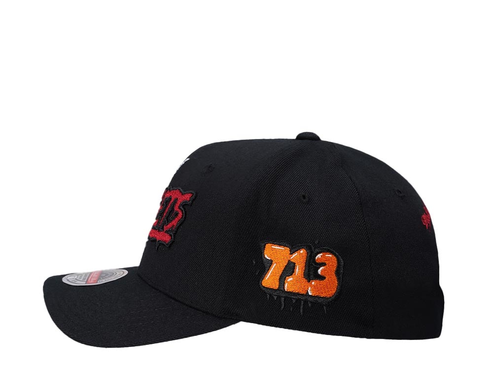 Mitchell & Ness Houston Rockets Hardwood Classic Slap Sticker Red Line Flex Snapback Hat